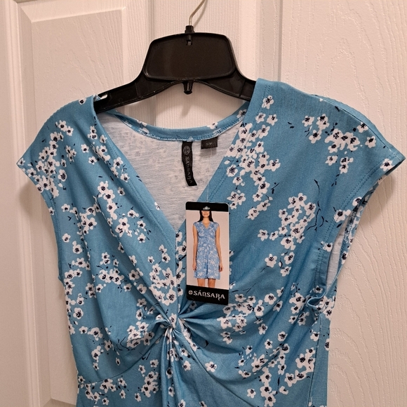 ❤️ NWT Sansara Floral Dress Women's Small Twist Front Sleeveless Dress - Picture 10 of 12